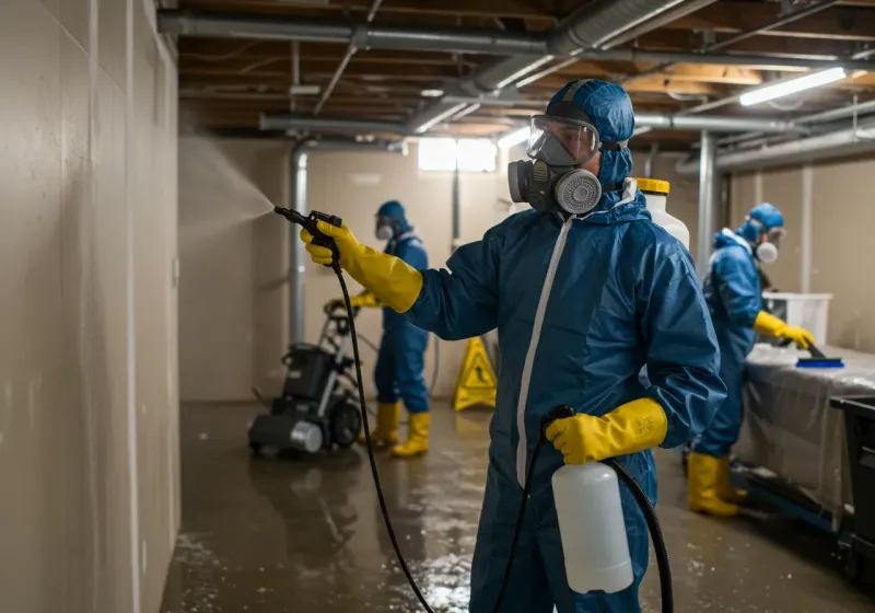 Basement Sanitization and Antimicrobial Treatment process in Jackson County, IN