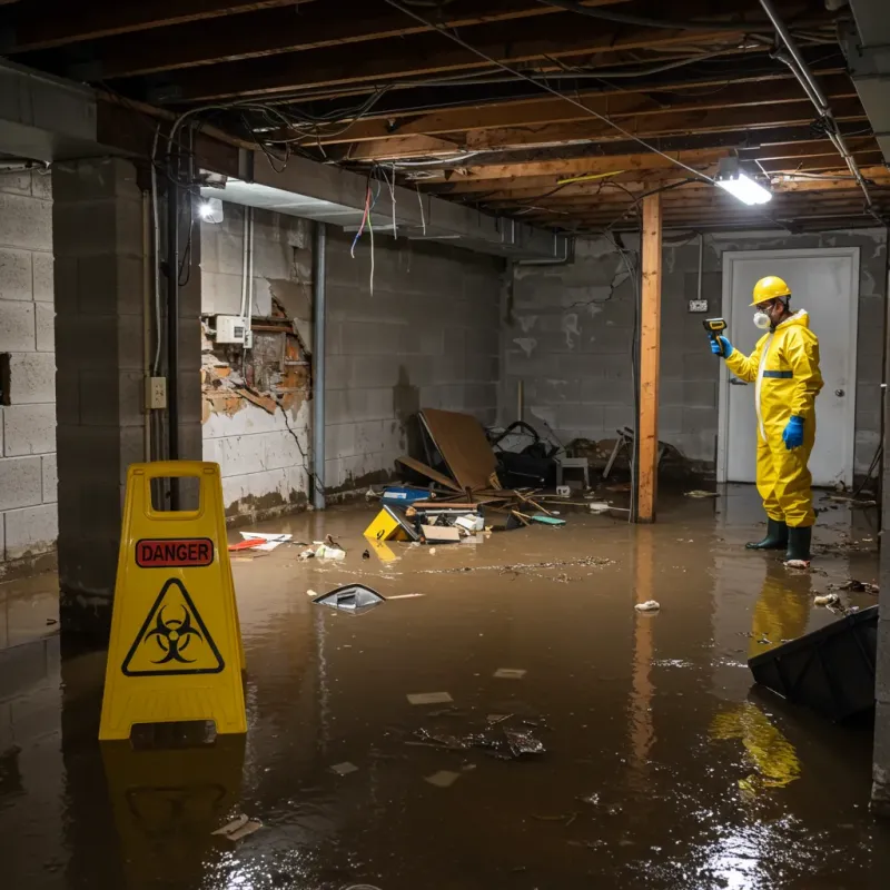 Flooded Basement Electrical Hazard in Jackson County, IN Property